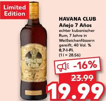 Kaufland HAVANA CLUB Añejo 7 Años 0,7 L-Fl. Angebot