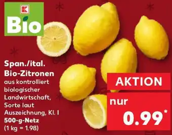 Kaufland Span./ital. Bio-Zitronen 500 g Netz Angebot