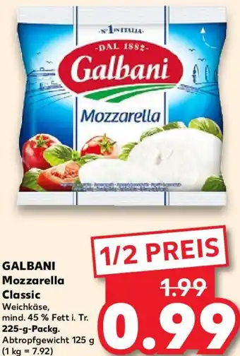 Kaufland GALBANI Mozzarella Classic 225 g Packg. Angebot