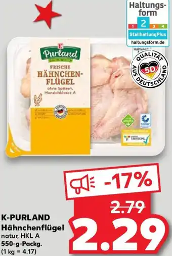 Kaufland K-PURLAND Hähnchenflügel 550 g Packg. Angebot