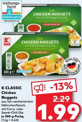 Kaufland K-CLASSIC Chicken Nuggets 300 g Packg. Angebot