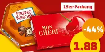 PENNY FERRERO Mon Chéri 157 g oder Küsschen 178 g Packung Angebot