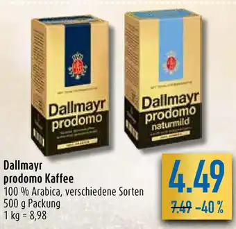 diska Dallmayr prodomo Kaffee 500ml Angebot