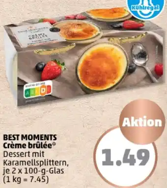 PENNY BEST MOMENTS Crème brûlée 2x100 g Glas Angebot