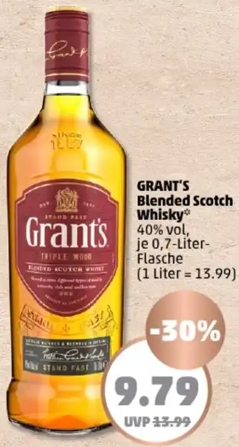 PENNY GRANT'S Blended Scotch Whisky  0,7 Liter Flasche Angebot