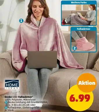 PENNY HOME IDEAS Living Decke oder Fußwärmer Angebot