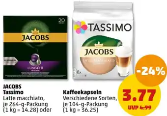 PENNY JACOBS Tassimo 264 g oder Kaffeekapseln 104 g Packung Angebot