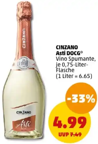 PENNY CINZANO Asti DOCG 0,75 Liter Flasche Angebot