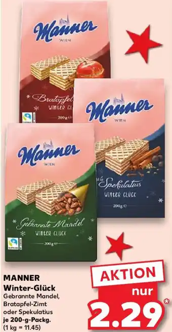 Kaufland MANNER Winter-Glück 200 g Packg. Angebot