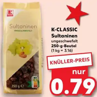 Kaufland K-CLASSIC Sultaninen 250 g Beutel Angebot