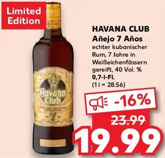 Kaufland HAVANA CLUB Añejo 7 Años 0,7 L-Fl. Angebot