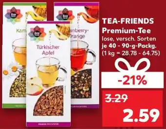 Kaufland TEA-FRIENDS Premium-Tee 40-90 g Packg. Angebot