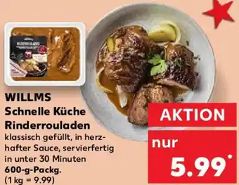 Kaufland WILLMS Schnelle Küche Rinderrouladen 600 g Packg. Angebot