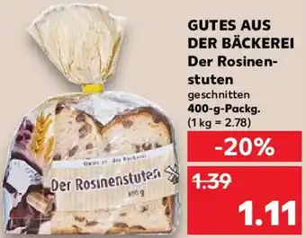 Kaufland GUTES AUS DER BÄCKEREI Der Rosinenstuten 400 g Packg. Angebot