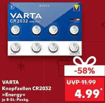 Kaufland VARTA Knopfzellen CR2032 Energy Angebot