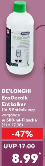 Kaufland DE'LONGHI EcoDecalk Entkalker 500 ml Flasche Angebot