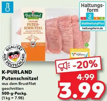 Kaufland K-PURLAND Putenschnitzel 500 g Packg. Angebot