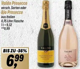 Simmel Valdo Prosecco oder Bio Prosecco 0,75 Liter Flasche Angebot