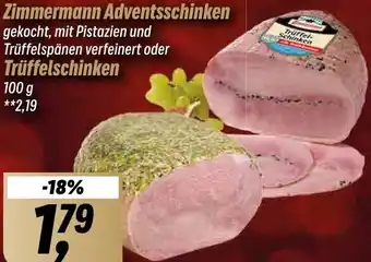 Simmel Zimmermann Adventsschinken oder Trüffelschinken 100 g Angebot