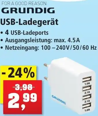 Thomas Philipps GRUNDIG USB-Ladegerät Angebot