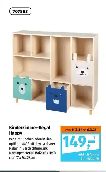 Aldi Süd Kinderzimmer-Regal Happy Angebot