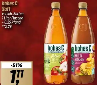 Simmel hohes C Saft 1 Liter Flasche Angebot