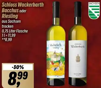 Simmel Schloss Wackerbarth Bacchus oder Riesling 0,75 Liter Flasche Angebot