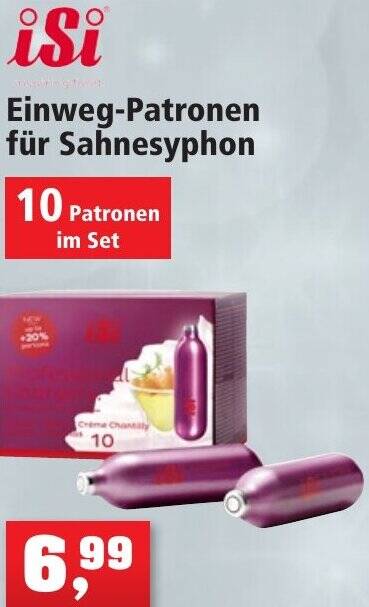 iSi Einweg-Patronen für Sahnesyphon 10 Patronen Angebot bei Thomas Philipps