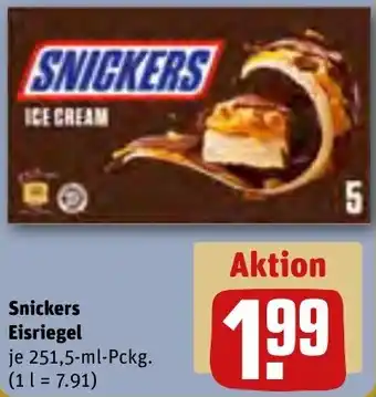 REWE Snickers Eisriegel 251,5 ml Pckg. Angebot