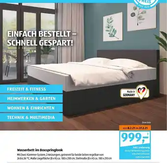 Aldi Süd Wasserbett im Boxspringlook Angebot