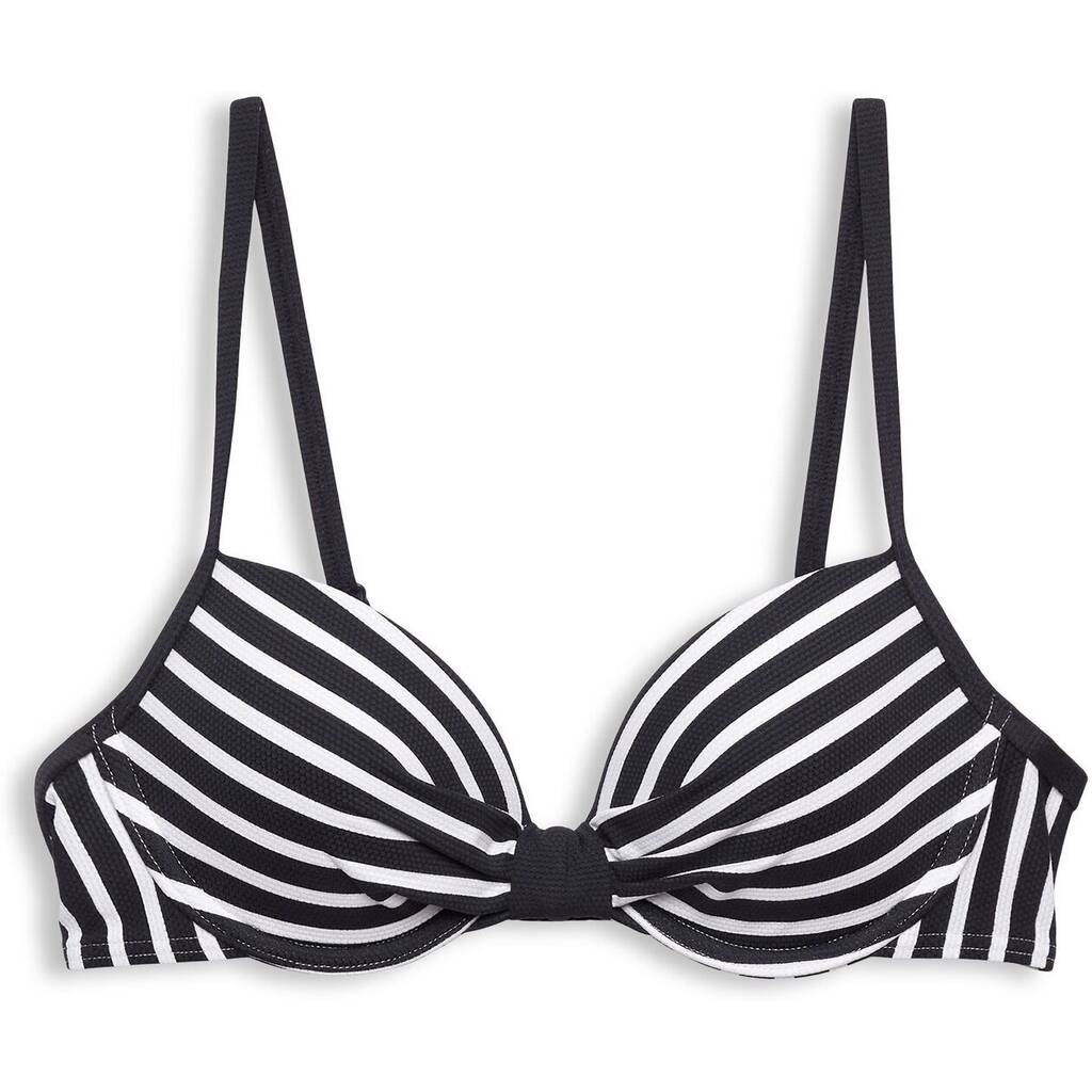 Esprit beach damen bikinioberteil hamptons beach ay rcs pad.bra black 3