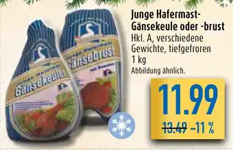 diska Junge Hafermast-Gänsekeule oder -brust 1kg Angebot