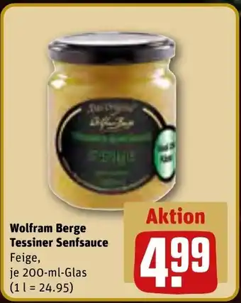 REWE Wolfram Berge Tessiner Senfsauce 200 ml Glas Angebot