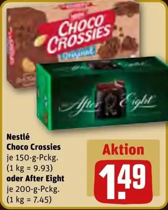 REWE Nestlé Choco Crossies 150 g oder After Eight 200 g Pckg. Angebot