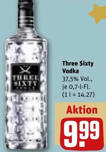 REWE Three Sixty Vodka 0,7 L-Fl. Angebot