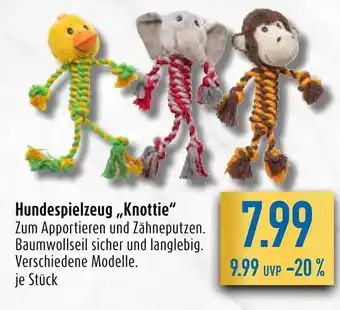 diska Hundespielzeug ,,Knottie" Zum Apportieren und Zähneputzen. Baumwollseil sicher und langlebig. Verschiedene Modelle. Angebot