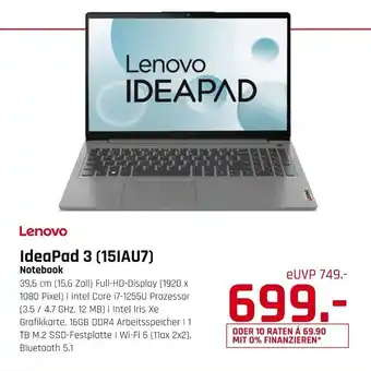 Hirsch und Ille Lenovo Notebook IdeaPad 3 (15IAU7) Angebot