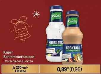 METRO Knorr Schlemmersaucen je 250-ml-Flasche Angebot