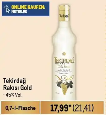 METRO Tekirdağ Rakısı Gold je 0,7 L Angebot