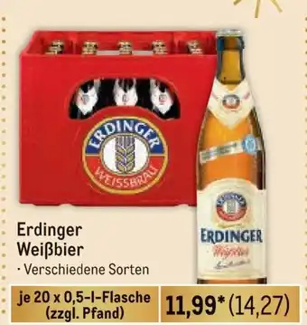 METRO Erdinger Weißbier je 20 x 0,5 L Angebot