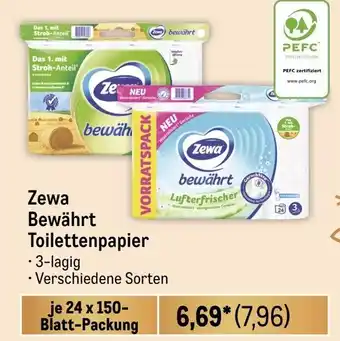 METRO Zewa Bewährt Toilettenpapier je 24 x 150-Blatt-Packung Angebot