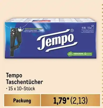 METRO Tempo Taschentücher Packung Angebot