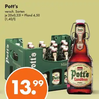 Trink und Spare Pott's versch. Sorten 20*330ml Angebot