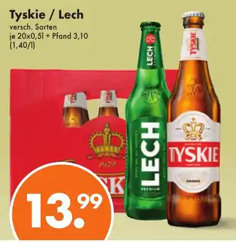 Trink und Spare Tyskie / Lech versch. Sorten 20*500ml Angebot