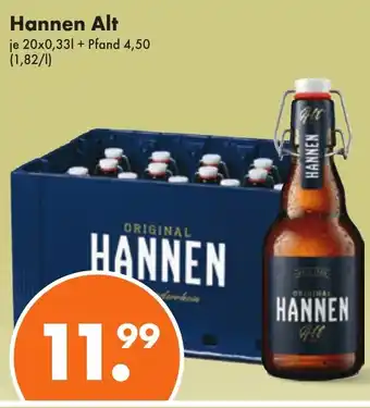 Trink und Spare Hannen Alt je 20x0,33L Angebot