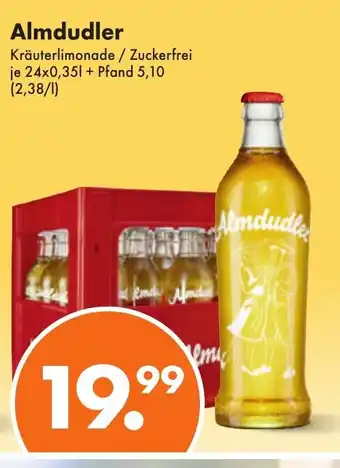 Trink und Spare Almdudler Kräuterlimonade / Zuckerfrei je 24x0,35L Angebot