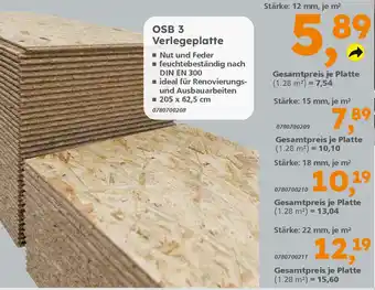 Globus Baumarkt OSB 3 Verlegeplatte Angebot
