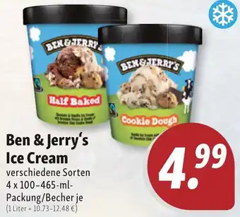 Nah & Frisch Ben & Jerry's Ice Cream 4 x 100-465 ml Packung/Becher Angebot