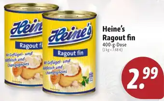 Nah & Frisch Heine's Ragout fin 400 g Dose Angebot