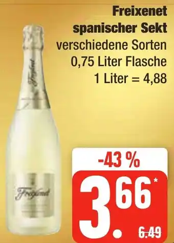 Edeka Frischemarkt Freixenet spanischer Sekt 0,75 Liter Flasche Angebot